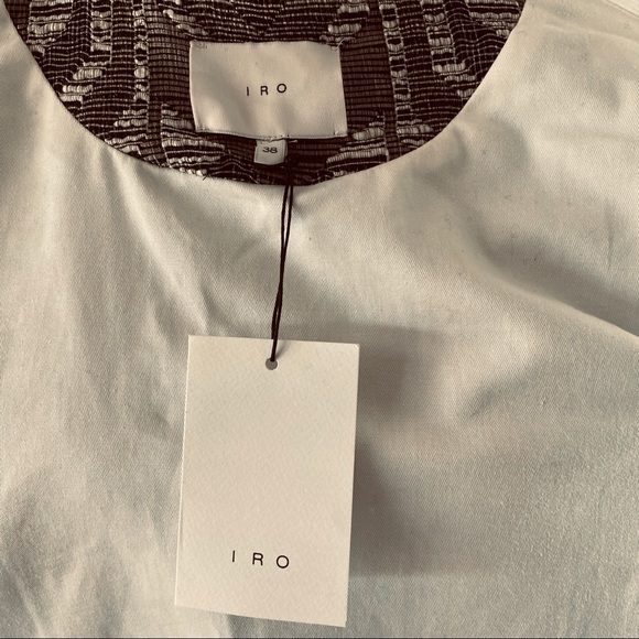 NWT IRO Bianza Kimono Style JKT Sz 38 BLK/Ecru/Sil - Picture 6 of 16
